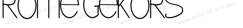 rome gekors字体转换